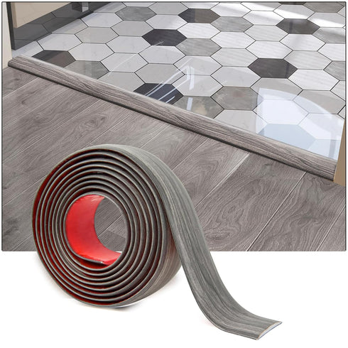 Art3d Self Adhesive Vinyl Floor Transition Strip, Laminate Floor Strip Floor Flat Divider Strip for Joining Floor Gaps,Carpet Threshold, Floor Til...