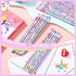 Unicorns Pencils Rainbow HB Pencils Erasable Cute Graphite Pencil Fun Pencils for Kids Unicorn Pencils Favors Unicorn Party Pencils with Erasers f...
