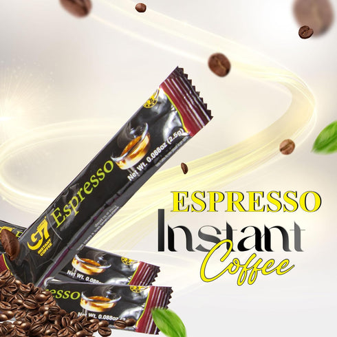 TRUNG NGUYEN G7 ESPRESSO Instant Coffee for Energy Boost - Pure Arabica Beans, Bold Taste & Gentle Aroma - Strong & Rich Vietnamese Instant Energy...