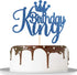 Blue Glitter King Birthday Cake Topper/Baby Shower/Boy Prince 1st 2nd 3rd 10th 13th 18th 21st 30th 40th 50th Birthday Cake Topper/Gender Reveal Pa...