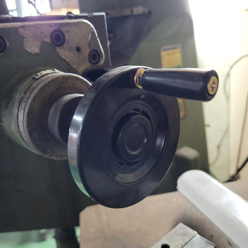 Revolving Hand Knob HandWheel M6 Male Threaded Stem L-2.4" Black for Boat Trailer Jack, Woodworking Machine, Cutting Machine, Tailstock, Table Saw...