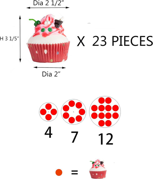 YestBuy 3 Tier Round Cupcake Stand, Acrylic Cake stand, Cupcake Tower Stand, Premium Cupcake Holder For 23 Cupcakes, Display for Pastry Wedding Bi...