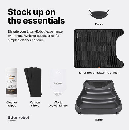 OdorTrap by Whisker, Eliminates Litter Box Odors, Includes OdorTrap Pod and Pack with Fresh Wave Technology, Compatible with Litter-Robot and Trad...