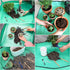 Plant Repotting Mat for Garden, 2 Pcs Waterproof Potting Mat Foldable Indoor Plant Mat Portable Square Gardening Mat Potting Tray with 6 Pcs Mini ...