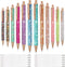 Sabary 12 Pcs Cute Pens for Nurses Women Girls Glitter Pen Fancy Pens with 12 Pcs Replacement Refills Retractable Pretty Pens for Nurse Day(Novel ...