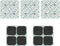 PHYTOP TENS Replacement Pads 20pcs Universal 3.5mm Snap Electrodes Size 2x2...