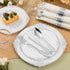 75PCS Silver Plastic Silverware for 25 Guests, Heavy Duty Silver Disposable Utensils Sets, Includes 25 Forks, 25 Spoons, 25 Knives, Elegant Cutler...