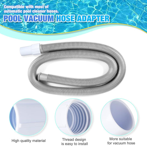 1-1/2 Inch Pool Vacuum Hose Cuff Swimming Pool Replacement Cuff Vacuum Hose Threaded Cuff Pool Cleaning Tools Accessories for Spiral Wound Vacuum ...