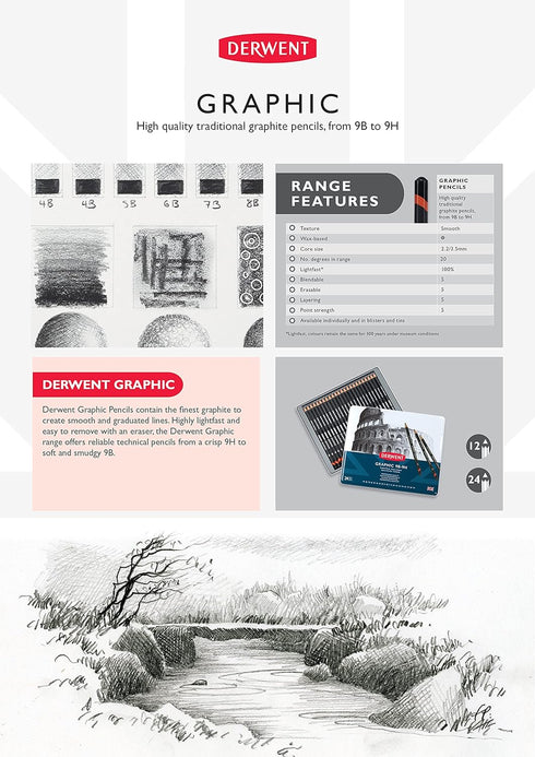 Derwent Water Soluble Graphitone Mixed Media, Pack, 8 Count (0700662)...