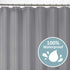 Zenna Home Ultimate Striped Waterproof Fabric Shower Curtain or Liner, 70" x 72" Grey (MSC19089)...