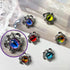 Devil Eye Nail Charms for Acrylic Nails,24PCS 3D Alloy Silver Nail Art Rhinestones Purple Eye Decoration, Nail Crystal Diamonds Y2K Nail Jewels Ac...