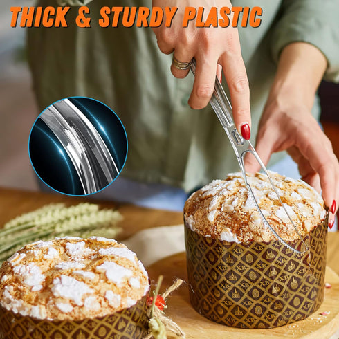 7.5" Clear Plastic Knives Heavy Duty Upgraded Heat Resistant & BPA Free, Solid and Durable Plastic Cutlery, Premium Disposable Knives, for Party S...