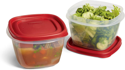 Rubbermaid Easy Find Lids Food Storage Containers, 7 Cup, Racer Red, 4-Piece Set...