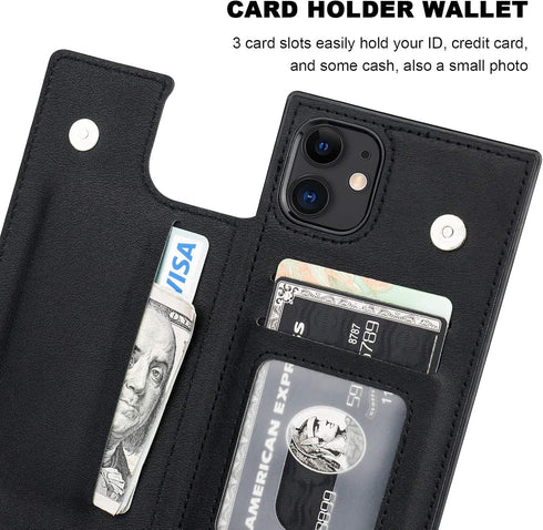 Bocasal Crossbody Wallet Case for iPhone 11 Credit Card Holder PU Leather Kickstand Shockproof Detachable Cross Body Strap Lanyard Magnetic Closur...