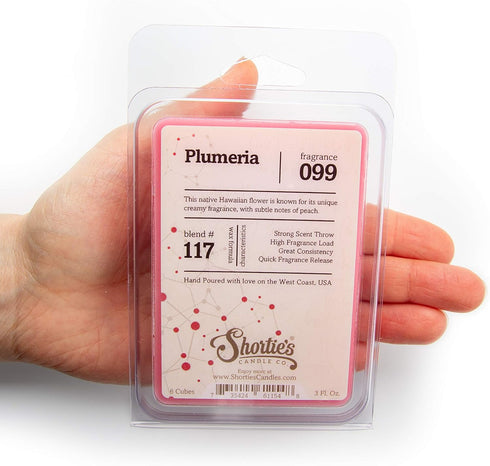 Shortie's Candle Company Pure Plumeria Wax Melts Multi Pack - 2 Highly Scented 3 Oz. Bars (6 Oz. Total) - Made with Natural Oils - Flower & Floral...
