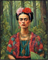 Posterizer 1 pcs- Frida Kahlo inspied art in the beautiful nature-Famous Figures Art Collection-Floral Botanical Art- Living Room Bedroom Decor- u...