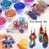 24 Box Crushed Glass Craft Glitter Fine for Resin Art, Small Broken Glass Pieces Irregular Metallic Crystal Chips Chunky Flakes Sequins for Nail A...