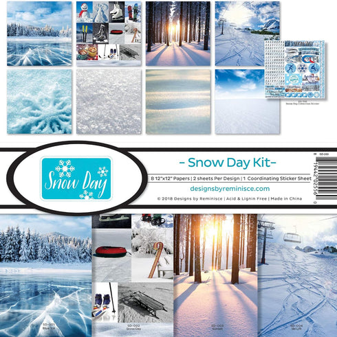 Reminisce (REMBC) Snow Day Scrapbook Collection Kit, Multicolor...