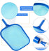 Pool Skimmer - Pool Skimmer Net with 5 Section Adjustable Telescopic Aluminum Pole, 25''- 64'', Pool Net Skimmer Rake with Ultra Fine Mesh , Pool ...