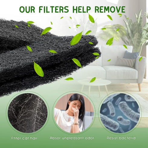 8 Pack Carbon Filters Compatible with Model 4, Cat Litter Box Filters Replacement to Absorb Odors Control Damp from Pets and Keep Home Fresh...