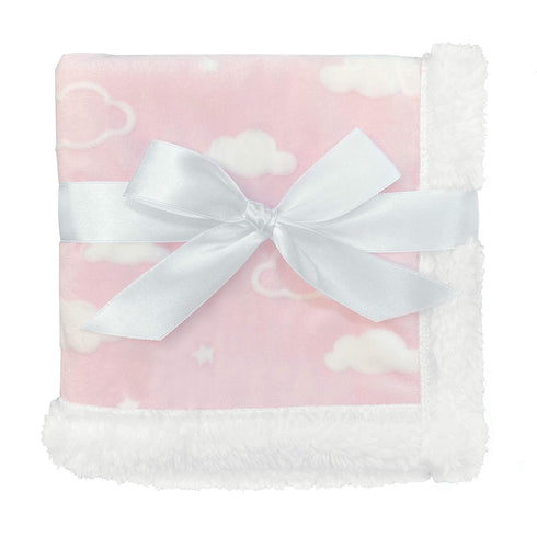 American Baby Company Heavenly Soft Chenille Sherpa Security Blanket, Pink, 14" X 14", Warm and Cozy for Boys and Girls...