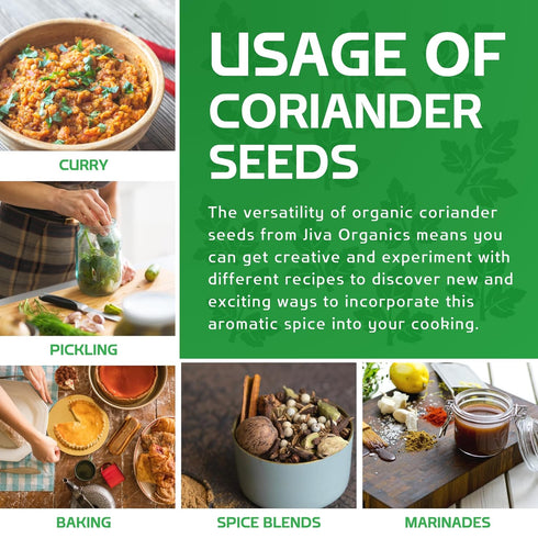Jiva USDA Organic Coriander Seeds Whole 7 Ounce - New!...