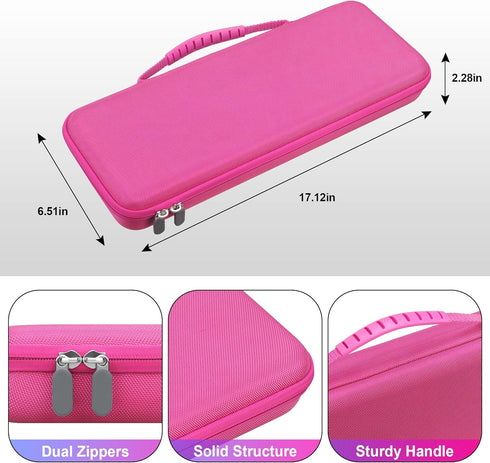 BOVKE Hard Carrying Case Waterproof Storage Holder Carrier, Rose...