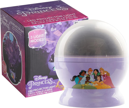 Idea Nuova Disney Princess Rotating LED Projection Kids Lamp and Nightlight 4.88"x 4.88"x 5.5"......