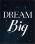 Posterizer 1 pcs-dream big-encouraging quote-Kids Room Art-Motivational & Inspirational Art-decor for nursery toddlers kids room- UNFRAMED Wall Ar...