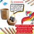 Stockmar Dual Pencil Sharpener FSC Lime Wood for Thin and Thick Pencils - Triangular and Hexagonal Shape - Colour Giants Stockmar, Waldorf Art Sup...