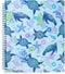 Vera Bradley Blue Large Spiral Notebook, College Ruled Paper, 11" x 9.5" with Pocket and 160 Lined Pages, Turtle Dream...