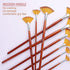 Fan Paint Brush Set of 9 Pcs, Professional Artist Acrylic Paint Brushes Set with Long Wood Handles Anti-Shedding Nylon Hair for Acrylic Watercolor...