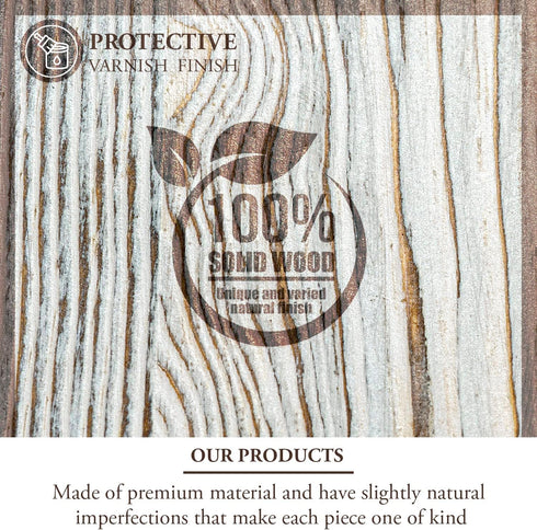 MyGift Shabby White Washed Solid Wood Sticky Note and Stationery Holder Stand, Office Desktop Storage Caddy for Self Adhesive Memo Pads Pen Pencil...