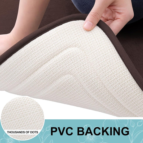 Grandaily Memory Foam Bath Mat Rug 24x16, Ultra Soft, Non-Slip and Absorbent Bathroom Rugs, Machine Wash Dry, Comfortable Bath Rug Carpet for Bath...
