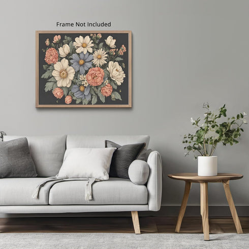 Posterizer 1 pcs- Pretty, Wild, purple, white and red flowers-Floral Botanical Art- Gift for Men Women Entrepreneur Teens-Decor for Home & Office-...