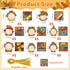 BeYumi 40Pcs Fall Scarecrow Head Craft Kit DIY Scarecrow Craft Autumn Thanksgiving Art Craft Make Your Own Scarecrow Head Set Home Classroom Game ...