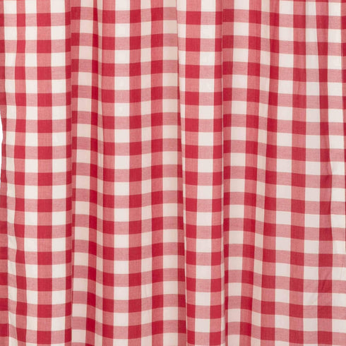 Farmhouse Red Country Buffalo Check Cotton Annie Kitchen Curtains Rod Pocket Hanging Loops 16x72 Valance...