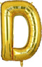40 Inch Large Gold Letter D Foil Balloons Helium Golden Big Alphabet Mylar Balloon for Birthday Party Decoration Custom Word HH(Gold-D) Dad...