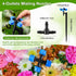 24 Pcs Drip Irrigation System Kits for Garden, 1/4" Irrigation Tubing 4-Outlet Misting Nozzle and Tee-connectors for Plant Flower Raised Bed Lawn ...