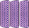 16.5 inch Microfiber Replacement Mop Pads Reusable - 3 Pack Flat Replacement Heads for Wet Or Dry Floor Cleaning Stripe Purple Pads...