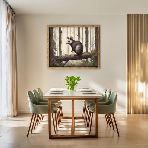 Posterizer 1 pcs- Worried possum standing on a tree in jungle-Art for Animal Lovers-Landscape & Nature Art- Gift for Men Women Teens-Decor for Ho...