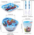 Thomas Transport Fans 5 Pcs Set Cartoon Durable Tableware Meal Dishes Mealtime Food Feeding Eating Set includes Dinner Serving Bowl Plate Cup with...