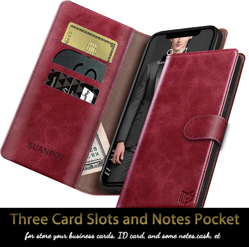 SUANPOT for iPhone 7/8/SE2/SE 3rd 2020/2022 4.7" RFID Blocking Wallet case Credit Card Holder,Flip Book PU Leather Phone case Cover Cellphone Wome...