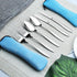 6-Piece Stainless Steel Travel Camping Flatware, Lunch Cutlery Set with Case...