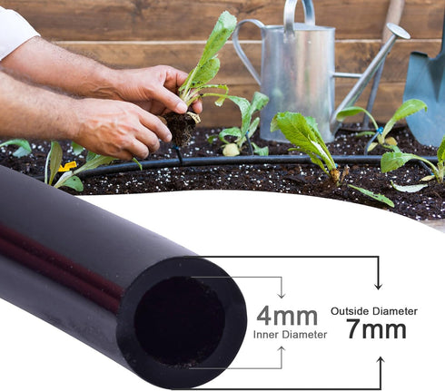 MIXC 1/4 inch Blank Distribution Tubing Drip Irrigation Hose, 50ft Roll...