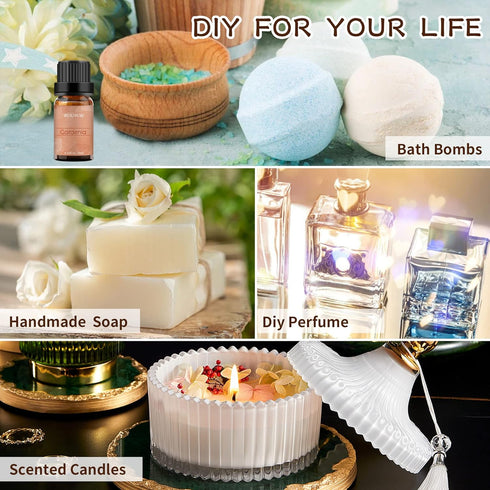 BURIBURI Gardenia Essential Oil 100% Pure Gardenia Fragrance Oil, Undiluted, Natural, Organic Aromatherapy Oil Essential Oils 10ML for Soap Candle...