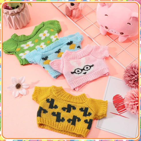 4 Pcs Easter Ferret Clothes Hamster Sweater Guinea Pig Clothes Bunny Costume Knitted Sweatshirt for Warm Winter Easter Vest Clothing Ferret Access...