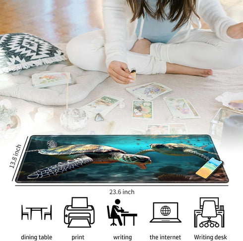 for TCG Card Mat Playmat Mouse pad, 23.6 x 13.8 inch Game Mat for MTG RPG CCG Trading Card Game Playmats Table Mat Perfect for Card Games Video Ga...