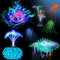 57 Pieces Glowing Fish Tank Decorations Plants with Simulation Glowing Silicone Coral Glowing Jellyfish Lotus Leaf Changeable Green Sea Anemone Lu...
