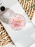 Pressed Natutal Flowers Phone Grip Holder, Expandible Collapsible Transparent Cell Phone Accessory, Dried Natural Flowers Phone Stand, Phone Charm...